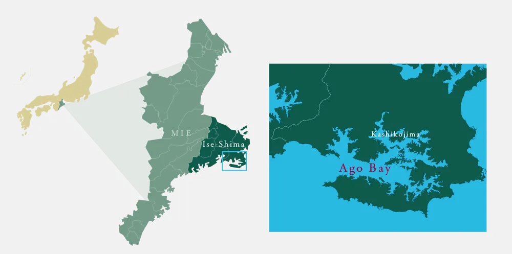 Japan map with Mie highlight