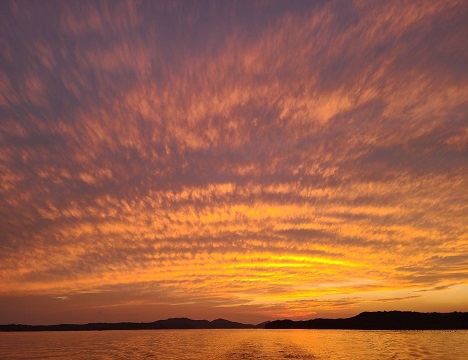 日没後の夕焼け